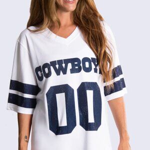 NFL Licensed White Tunic Crystal Pullover Jersey--Dalls Cowboys